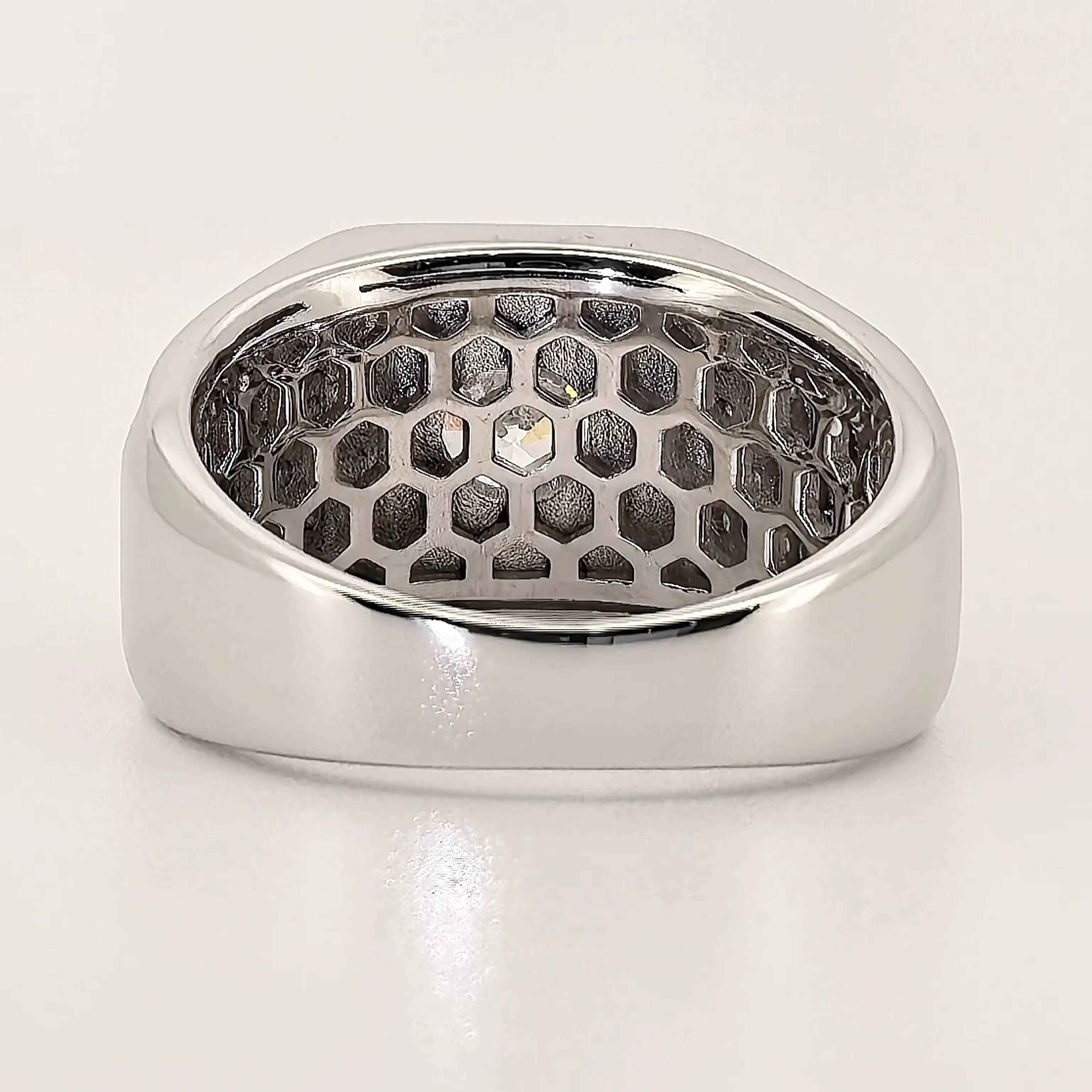 Punk 3ct VVS Moissanite Ring S925 Sterling Silver Moissanite Ring GRA Certified Men Moissanite Rings