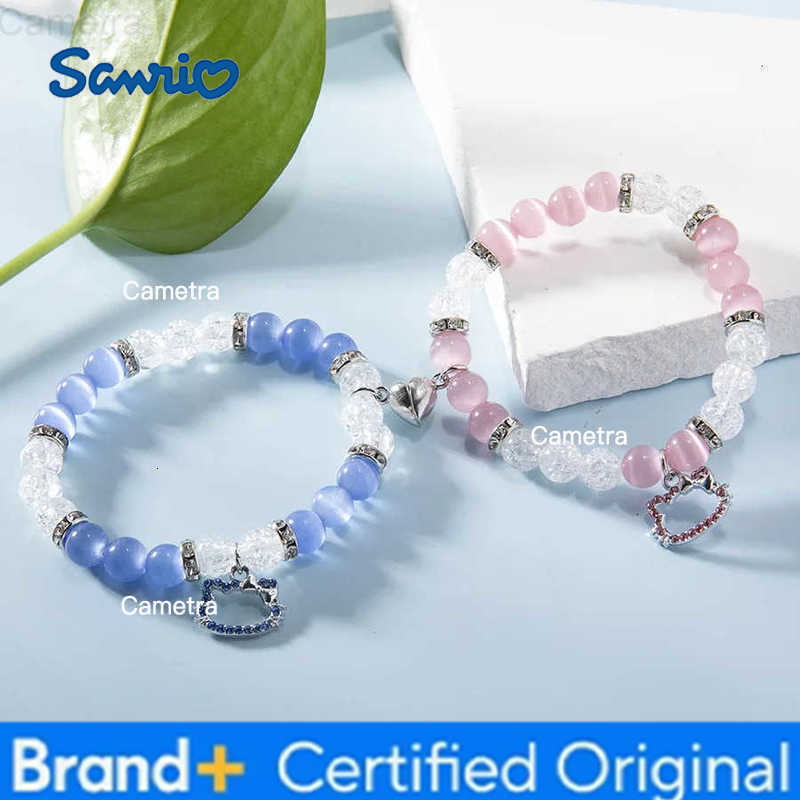 Sanrio Cartoon Cat Spider Kitty Bracelets Matching Heart Magnetic Attract Charm Friendship Bracelets Gift for Couples Halloween Jewelry H251229