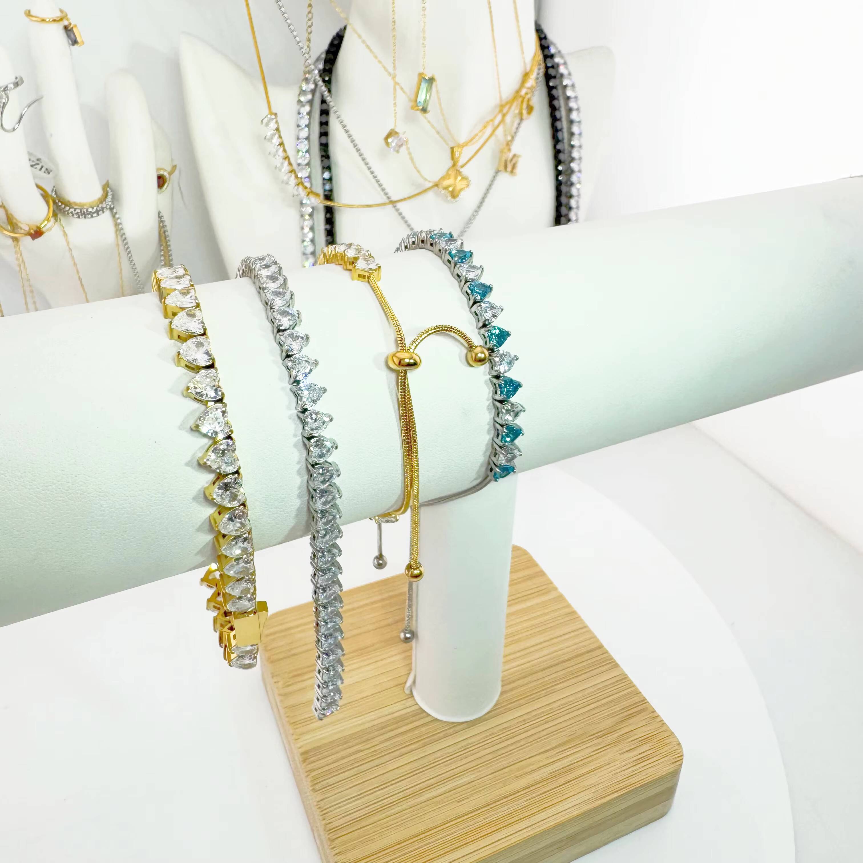 Multi 9 Colors Bling Bracelet Stainless Steel 14K Gold Plated Men Moissanite 925 Women Cz Diamond 75mm 2mm 3mm Zircon Tennis