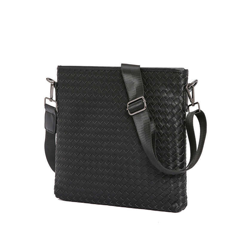 Cross Border Trendy Single Men S Crossbody Fashion Casual Handwoven Vertical Small Shoulder Ipad Storage Bag High Quality Luxury Bag