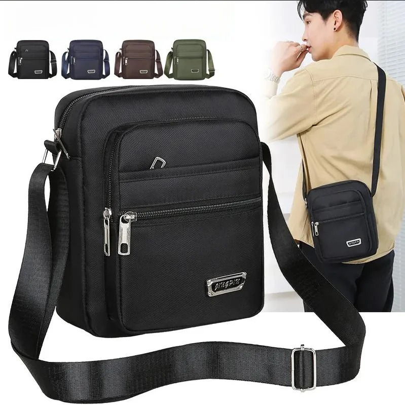 Waterproof Men Crossbody Bags Male Nylon Shoulder Boy Messenger Bag Man Handbags For Travel Casual Large Satchel Grey 251216