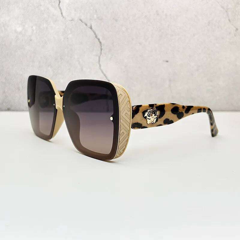 New Rimless Leopard Sunglasses Men Women Luxury Personalized Street Show Polarized Sun Glasses Ladies Gafas De Sol Uv400