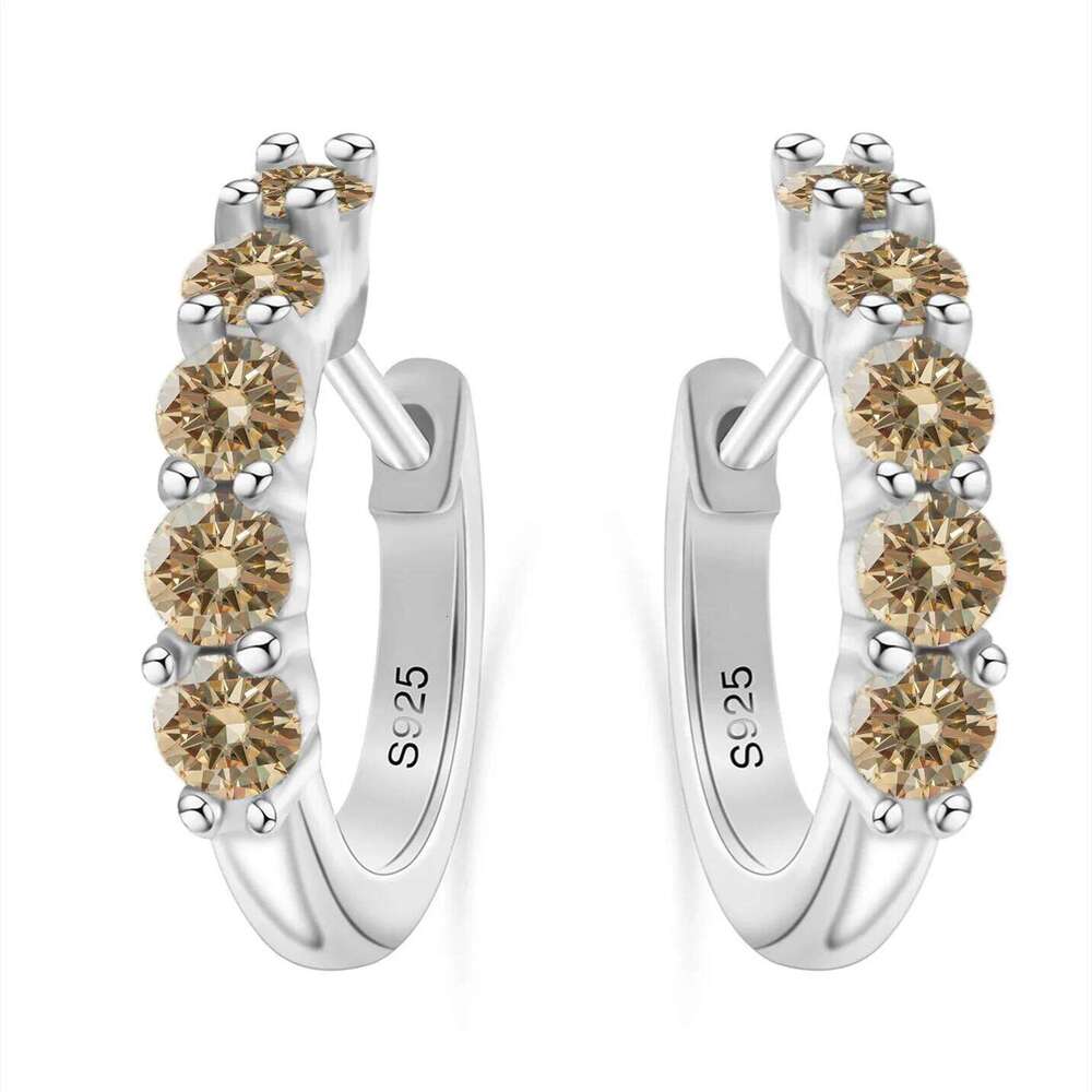 D Color 1CT 3mm Real Moissanite Hoop charm 925 Sterling Sliver Earring for Women Sparkling Fine Jewelry Gift With GRA 4ad