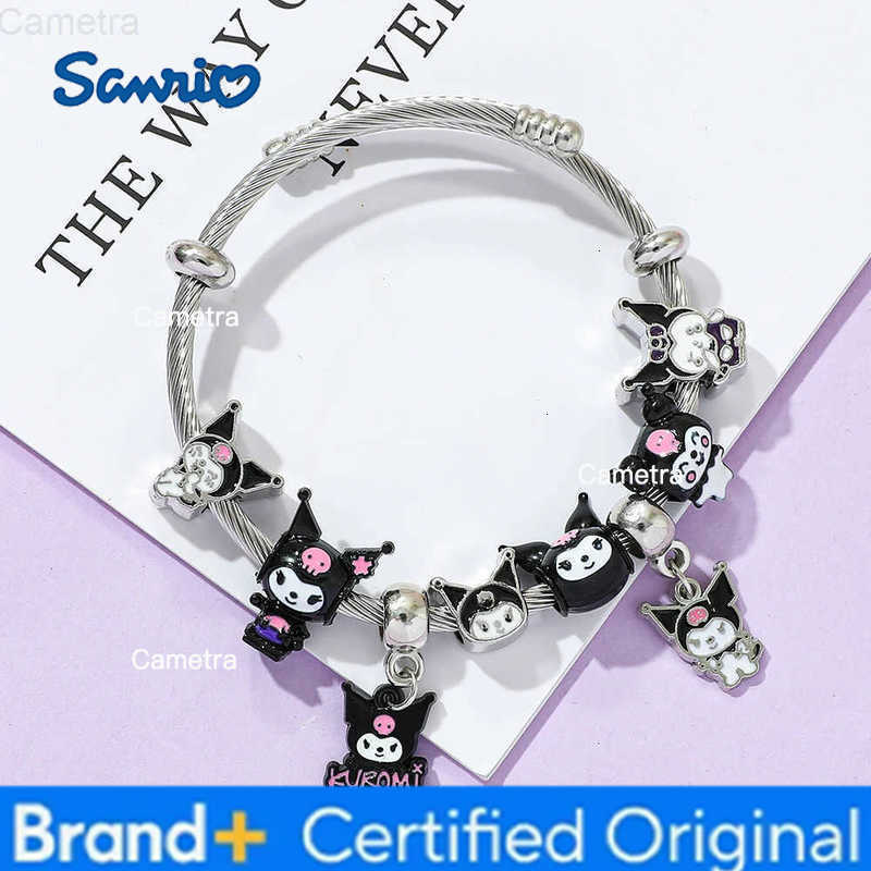 Sanrio Kuromi Cartoon Cute Bracelet Exquisite Charm Bangle for Girls And Women Fashion Jewelry Accessory Gift H251229