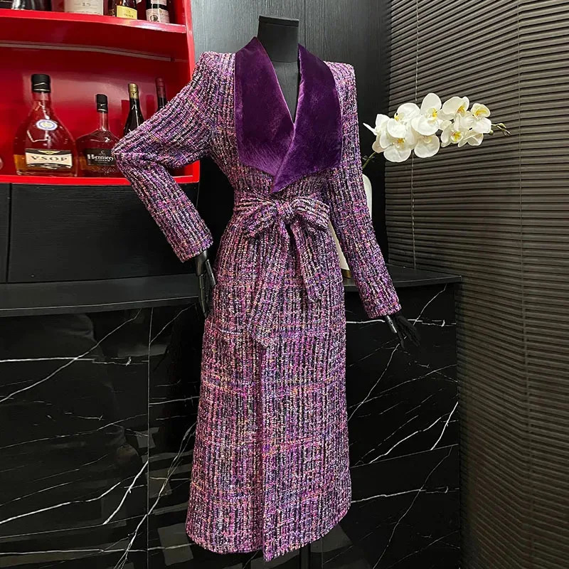 Female Overcoat 2025 Fashion Lapel Women Woolen Coat Autumn Winter High Quality Temperament Y249 251216