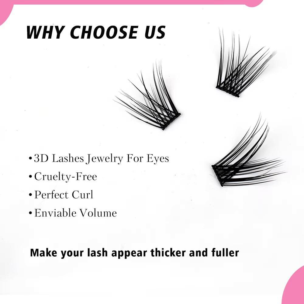SP EYELASH Wholesale Customization Diy Cluster Lashes Private Label C D Curl Segment Pre-Cut Extension Kit DIY Lash Clusters