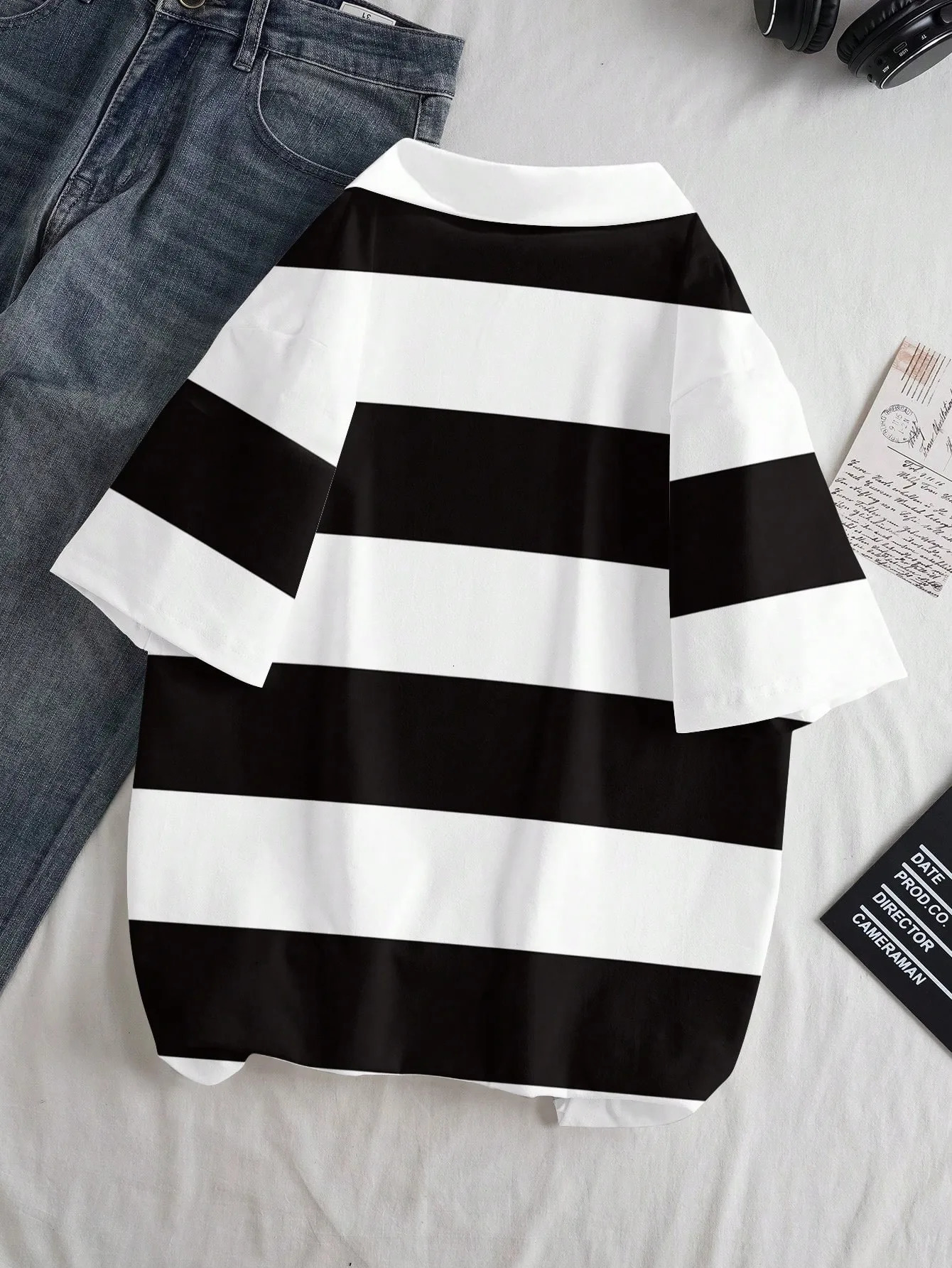 The mens shortsleeved POLO shirt for summer 2025 is casual fashionable and soft with 3D striped pattern printing 251219