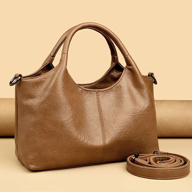 JINXIANGGUO PU Handbag High Quality PU Simple Casual Hand Carry Banquet Shopping Travel Handbag