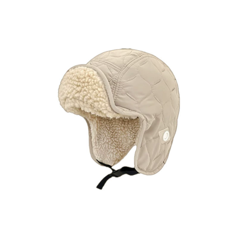 Trapper Hats Winter Trapper Hat with Ear Flaps - Quilted Shearling Lined Warm Trooper Hat for Men Women, Windproof Cold Weather Outdoor Cap (Multiple 