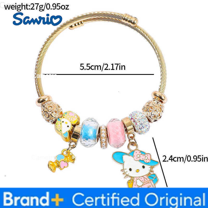 Sanrio Hello Kitty Charm Bracelet Exquisite Cartoon Figure Kitty Cat Jewelry Accessories Gifts H251229