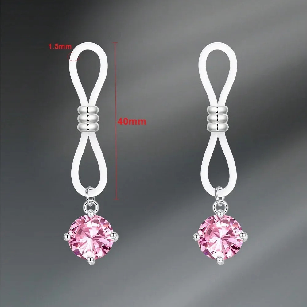 Non Piercing Nipple Rings Body Jewelry Nipple Piercing Nipplerings Heart CZ Dangle Nipple Rings Jewelry 251224