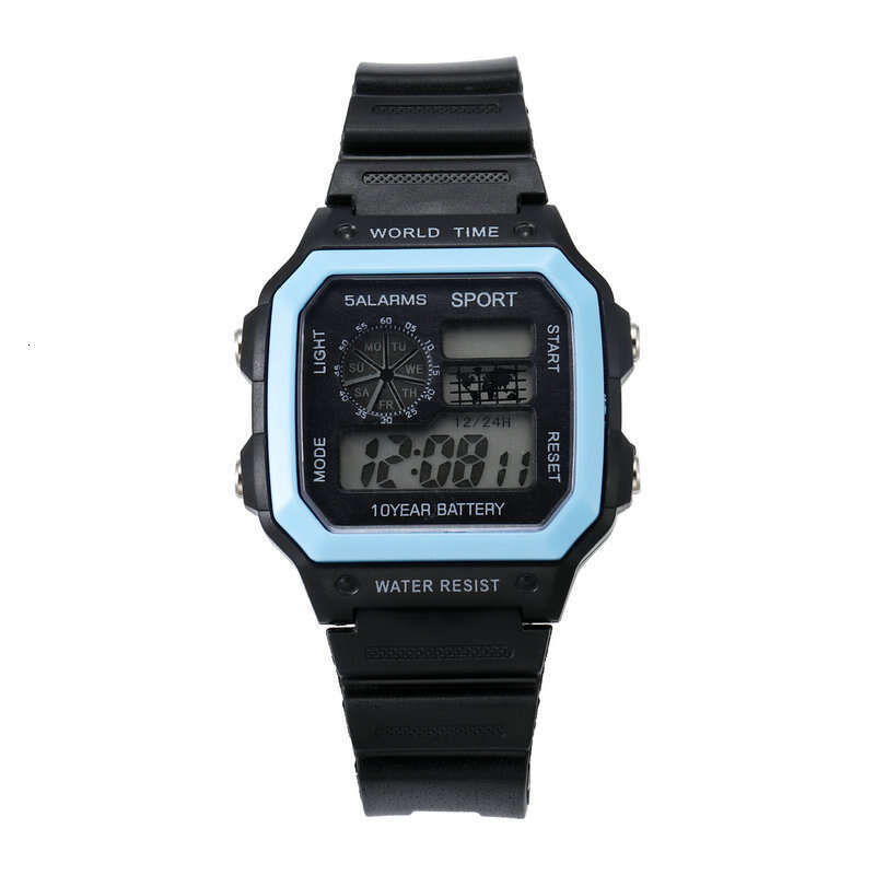 Multifunctional Elementary School Student Electronic For And Girls Korean Version Casual Children's Square Cartoon Watch Boys Sports Luminous