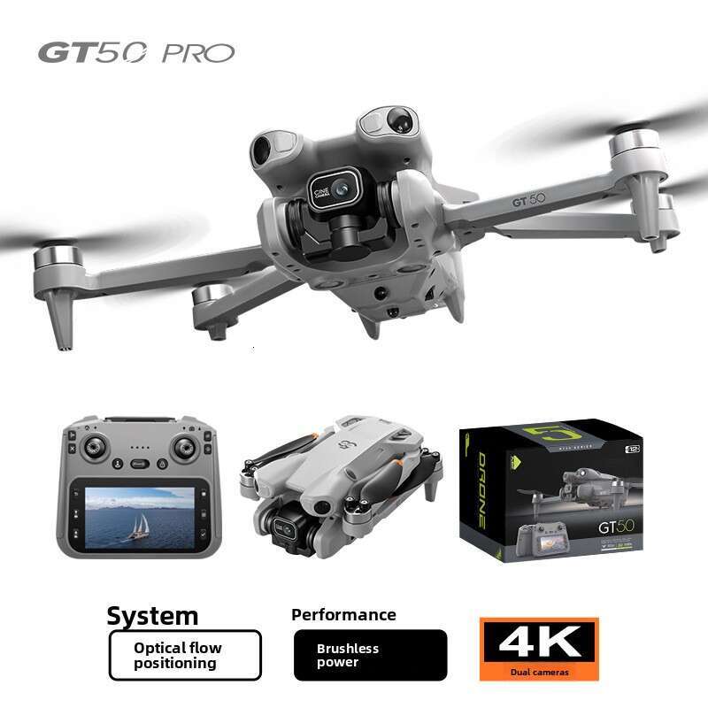 GT50 Remote Control Large Screen HD Aerial Photography Brushless Obstacle Avoidance Quadcopter Toy Aircraft Drone Kuhangxin