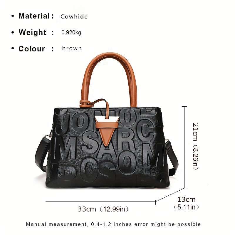 JINXIANGGUO Genuine Handbag Genuine Leather Handbag Fashionable Red Cowhide With Geometric Pattern Zip Closure Polyester Lining