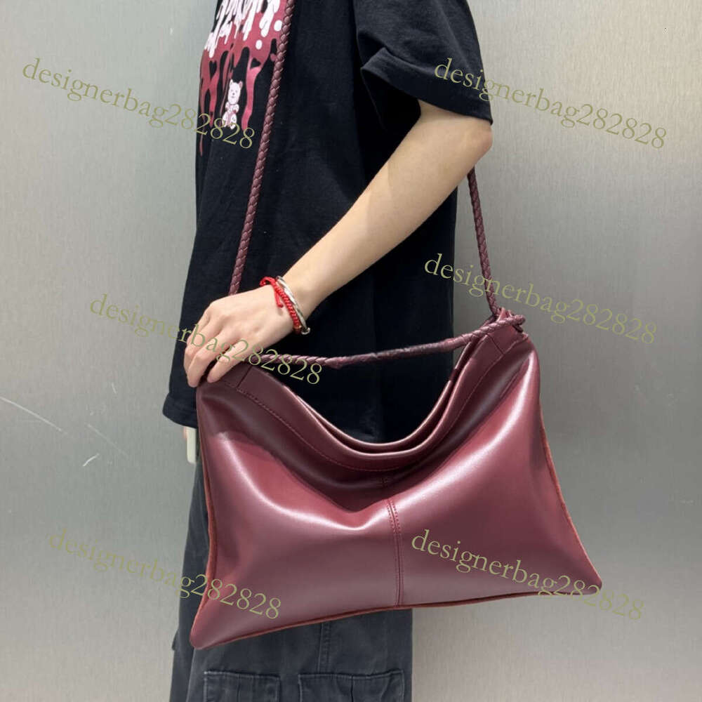 Totebag Shoulder ROSE NOIRE Cross Border New Woven Rope Suede Leather Messenger Lazy Retro Underarm Versatile Single Crossbody Women S Bag