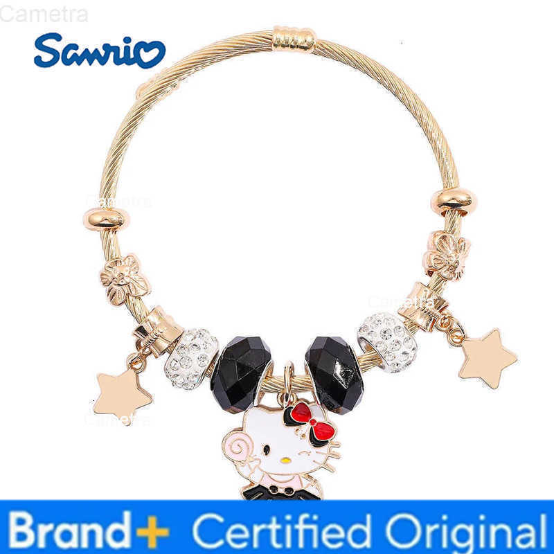 Sanrio Hello Kitty Charm Bracelet Sweet Elegant Kitty Cat Bangle Exquisite Gift for Friends Festival Jewelry Accessory H251229