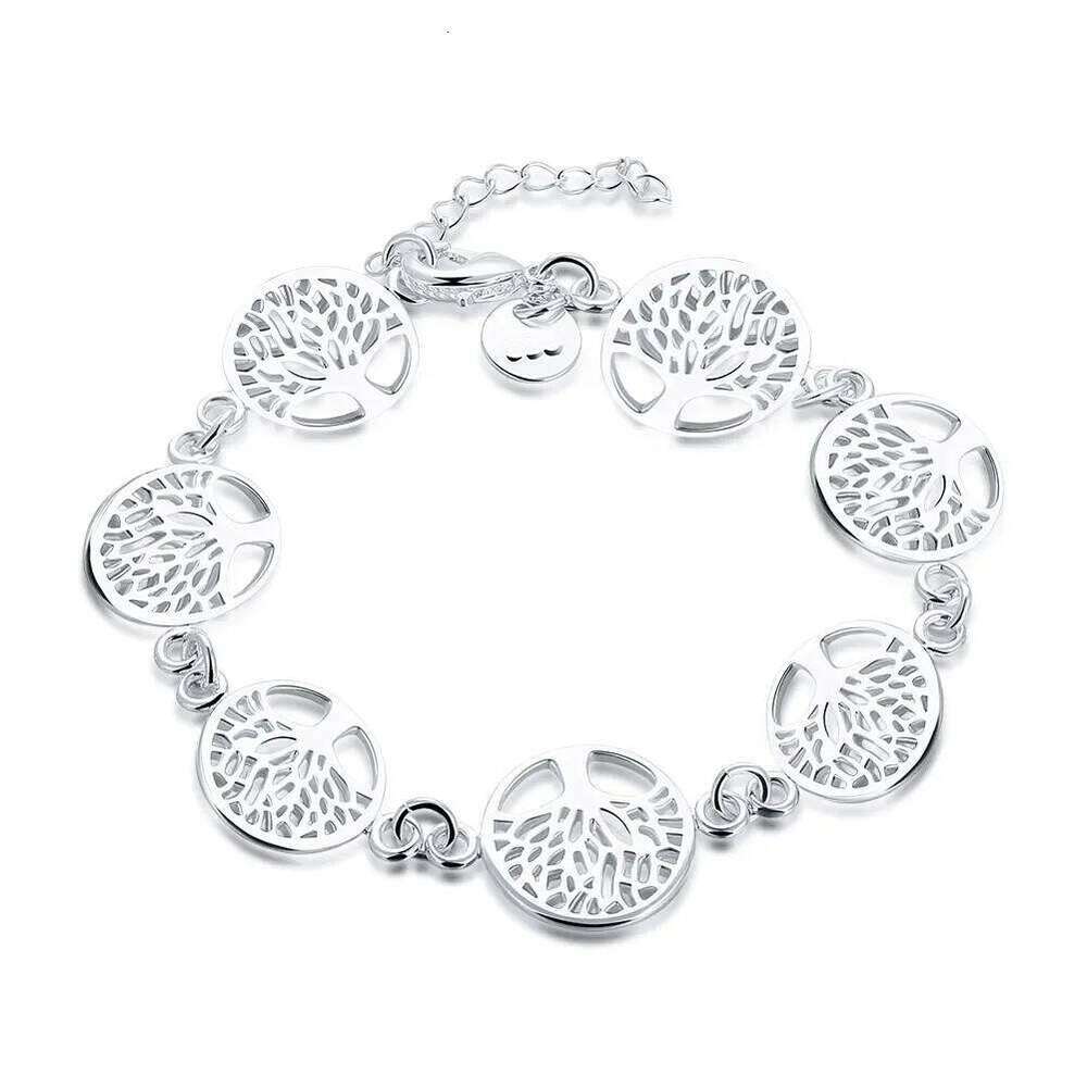 New 925 Sterling Silver Tree Of Life Bracelet For Women Engagement Jewelry Gifts 25H1229