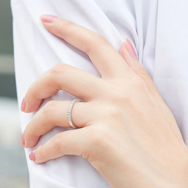 LYCFN 15MM Full Diamond Rings Women Engagement Ring 925 Sterling Silver Wedding Cocktail For Woman Man Partry Jewel 251225