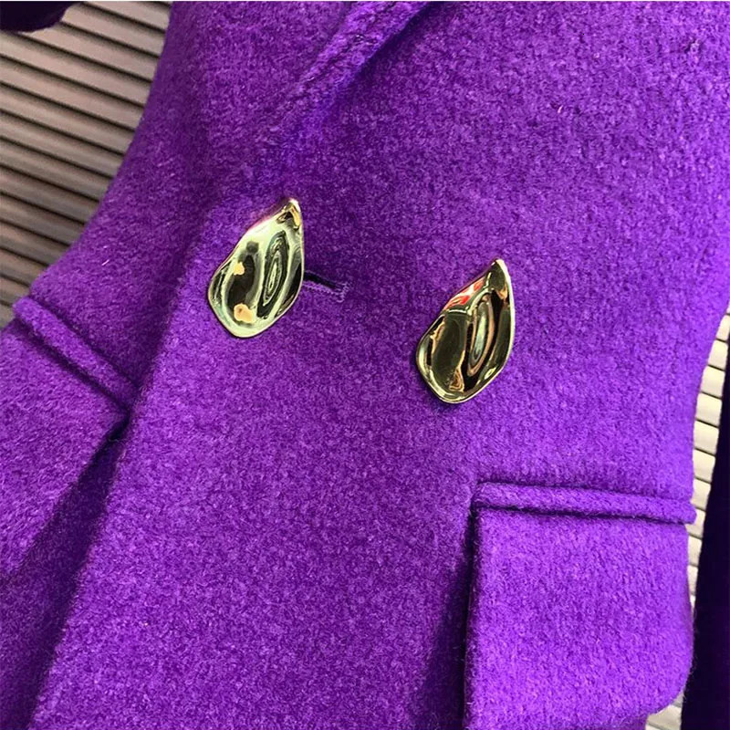 Fashionable Womens Woolen Coat 2025 Winter Slim Shaping HighQuality Thickened Warm Autumn H679 251216