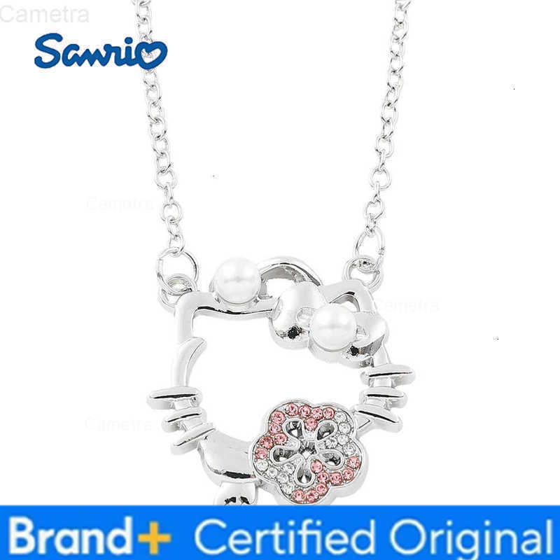 Sanrio Hello Kitty Rhinestone Necklace - Kitty Pendant Clavicle Chain Fashion Jewelry Gift for Ladies And Girls H251229