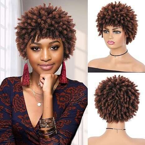 Women's Afro Dreadlocks Wig Black Tube Hair Small Curls Fluffy Natural Manufacturer In Stock Xiusiyuan