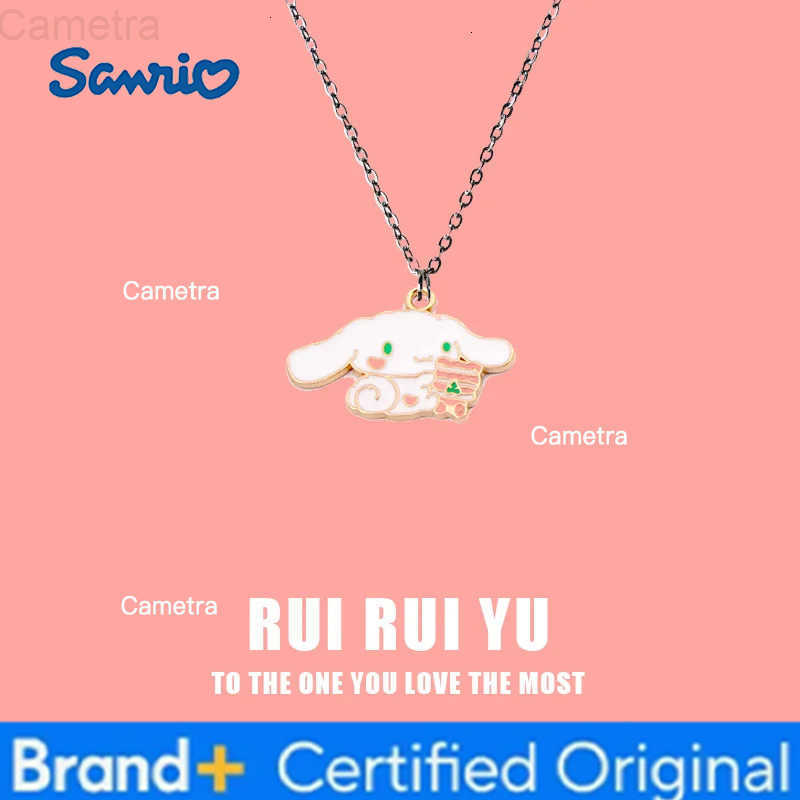 Sanrio Cinnamoroll Necklace Anime Figures Cartoon Alloyed Necklace Q Figural Anime Merchandise Decoration Children Birthday Gift H251229