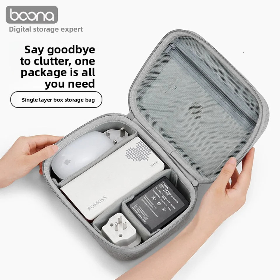 Baona multifunctional digital storage bag data cable storage laptop protection box headphone charger storage bag 251224