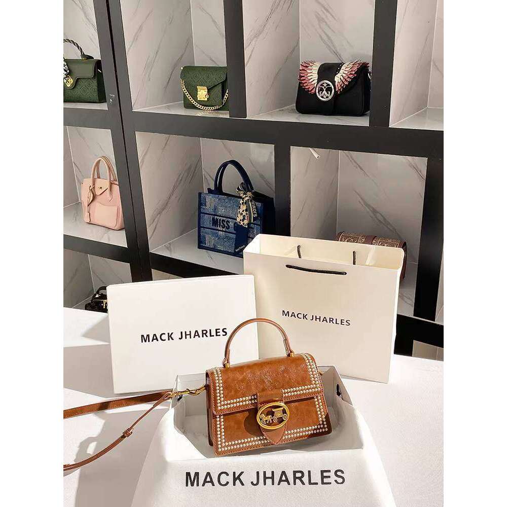 MACK JHARLES Retro Commuter Small Square for Women 2025 Autumn New Handbag High-end Box Bag