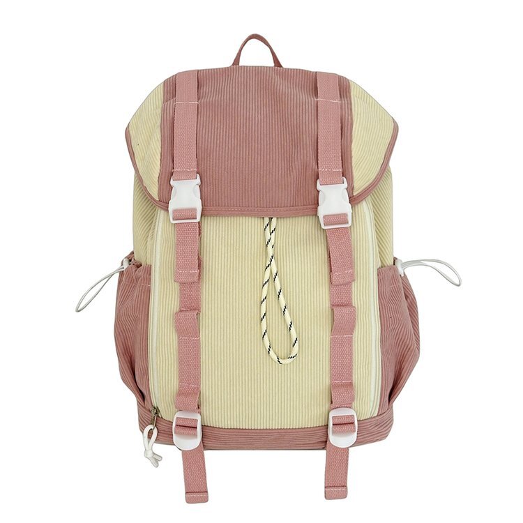 Linen twill ladies' travel backpack for outdoor use