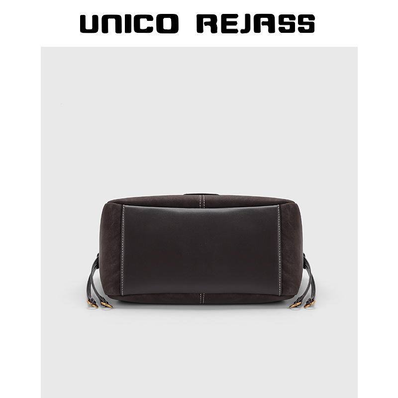 UNICO REJASS Fashion Trend Large Capacity Tote Bag Women New 2026s Collection Versatile Commuter Minimalist Shoulder Handbag Ebony Free Shipping
