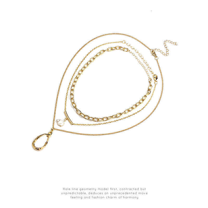 New Internet Celebrity INS Style Baroque Three-Piece Set Multi-Layer Necklace Women's Jewelry