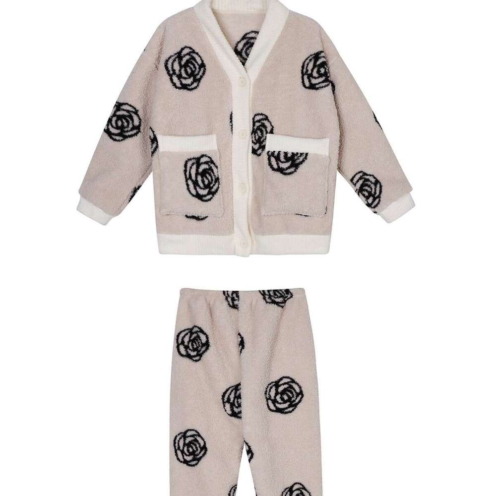 Women's Coral Fleece Pajamas New 2025 Wearable Outside Autumn Winter Warm Thickened Flannel Homewear Set
