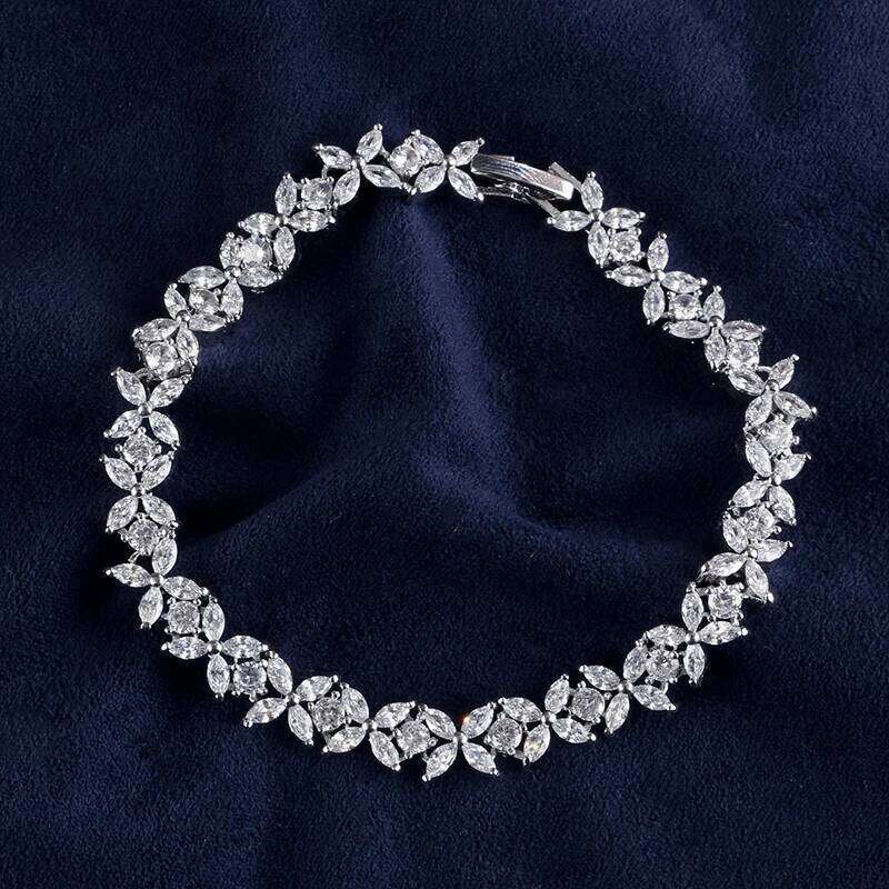 ZAKOL High Quality AAA Cubic Zirconia Tennis Bracelet Shiny Crystal Zircon Charm Bracelets Bridesmaid Jewelry Gift