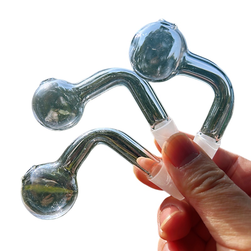 Shenzhuglass Burner Glass Pipe with 10mm 14mm 18mm Male Female Glass Bubbler Tube for Smoking Water Pipes