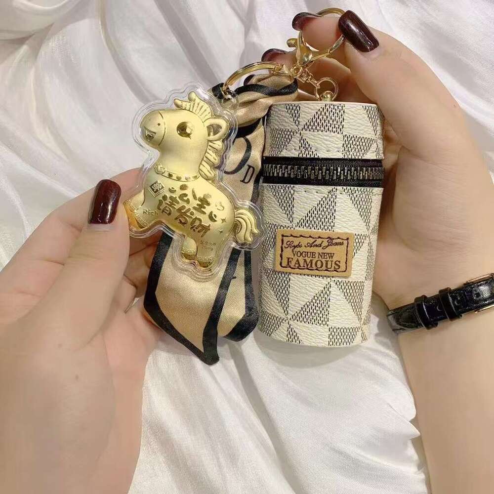 Pony-shaped Key Chain Mini Lip Bag Bag Charm Earphone Case Pendant