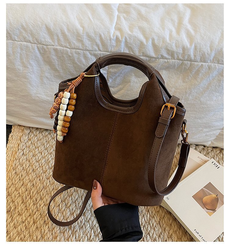 Small-scale vintage handbag with large capacity, single shoulder crossbody bag