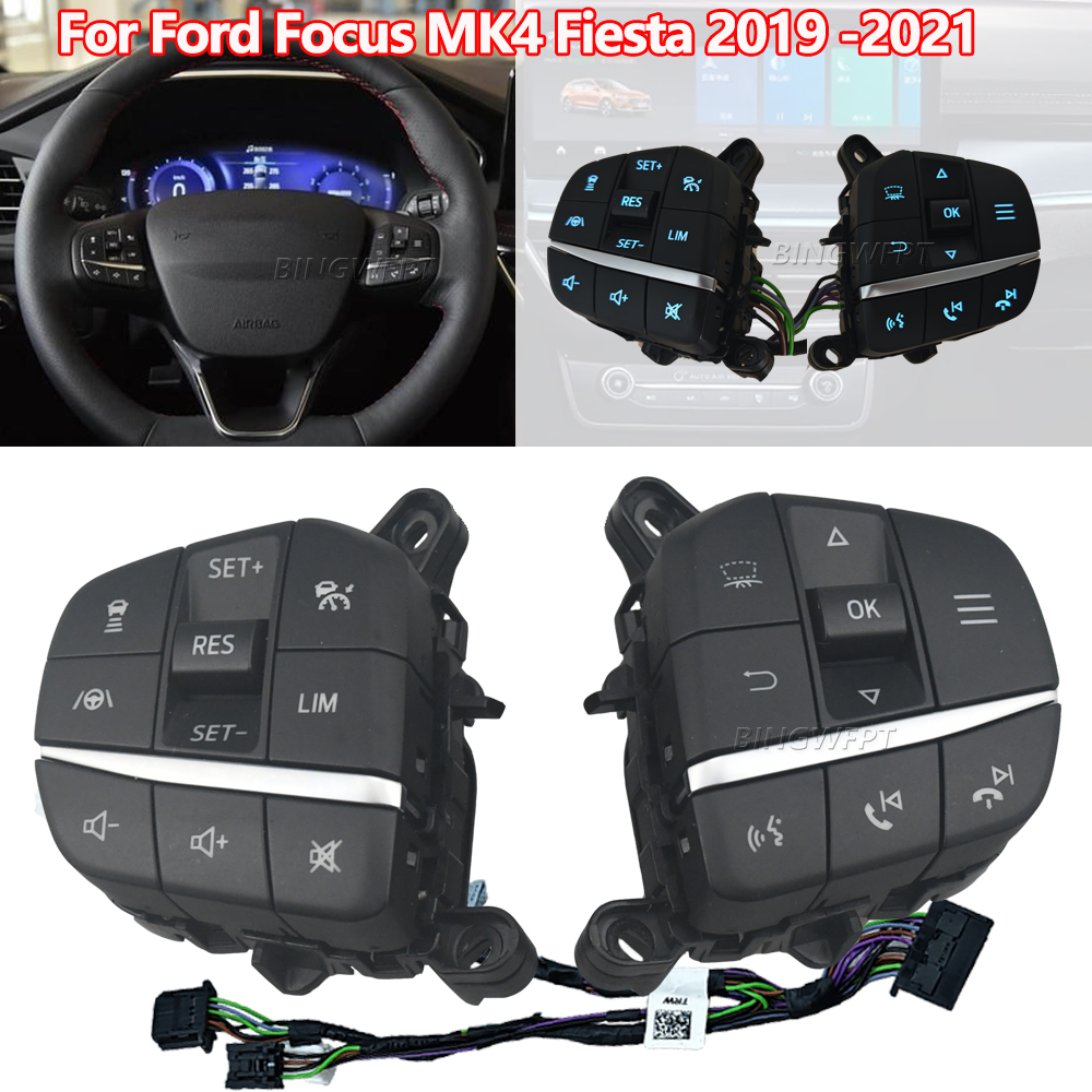 Cruise Control Buttons CAN LIM Car Switch Speed Control System For Ford MK4 Fiesta 2019 2020 2021 Steering Wheel Button Switches