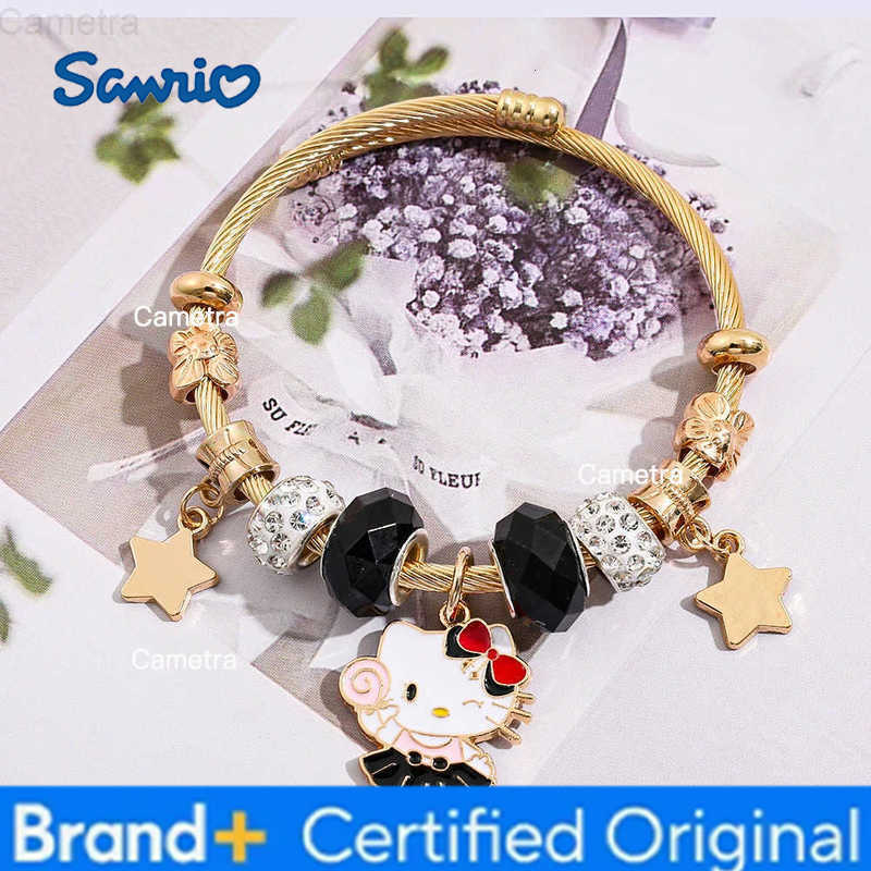 Sanrio Hello Kitty Charm Bracelet Sweet Elegant Kitty Cat Bangle Exquisite Gift for Friends Festival Jewelry Accessory H251229