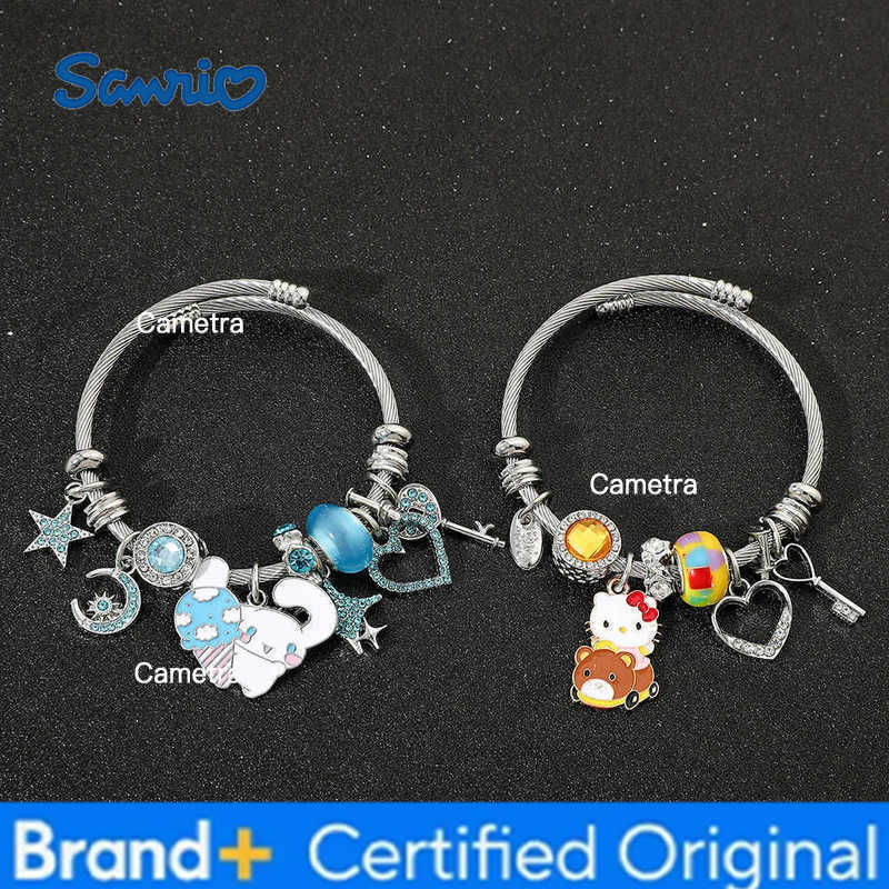 Sanrio Cute Cinnamoroll Hello Kitty Bracelets for Women Luxury Fashion Jewelry Valentines Day Gift H251229
