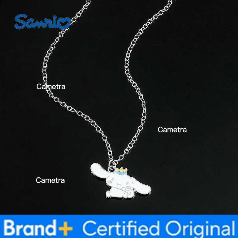 Sanrio Necklace Kawaii Cinnamoroll Anime Cartoon Necklace Cute BabyCinnamoroll Metal Enamel Pendant Neck Chain for Women Jewelry H251229