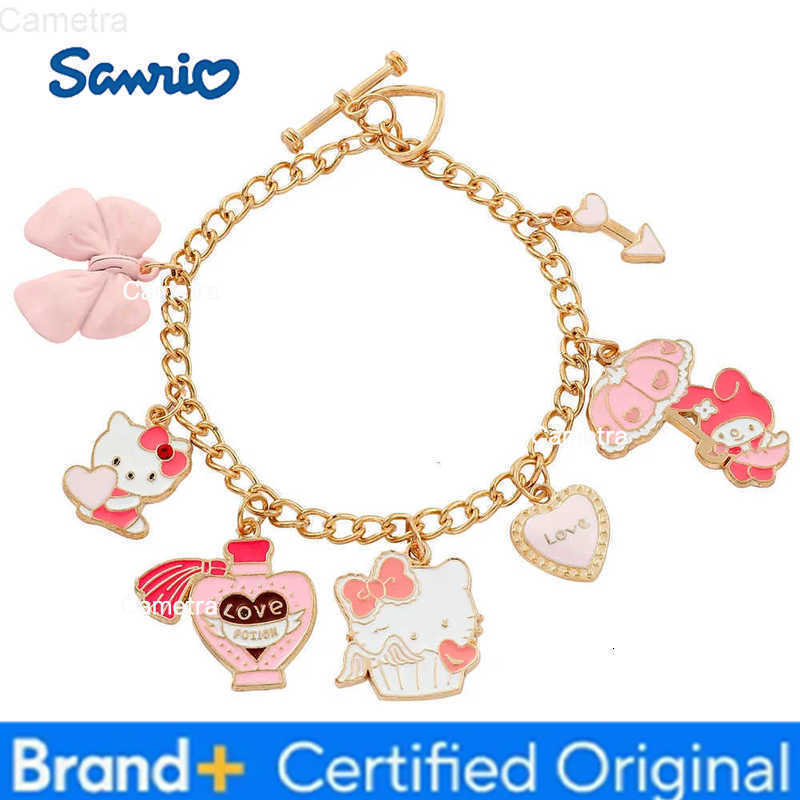 Sanrio Kawaii cartoon Hello Kitty Charm Bracelets For Women Bracelet Bangle Women Jewelry Gifts H251229