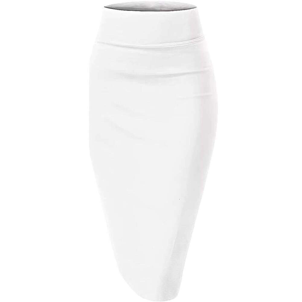 Women's Waist-Cinching Hot Slit Slim Fit Spring Summer Mid-Length High Waist Slimming Versatile Slit One-Step Bodycon