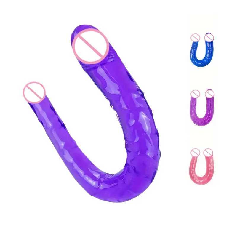 Doppio Giocattolo Realistico Di Stimolazione In Silicone Flessibile Con Doppio …