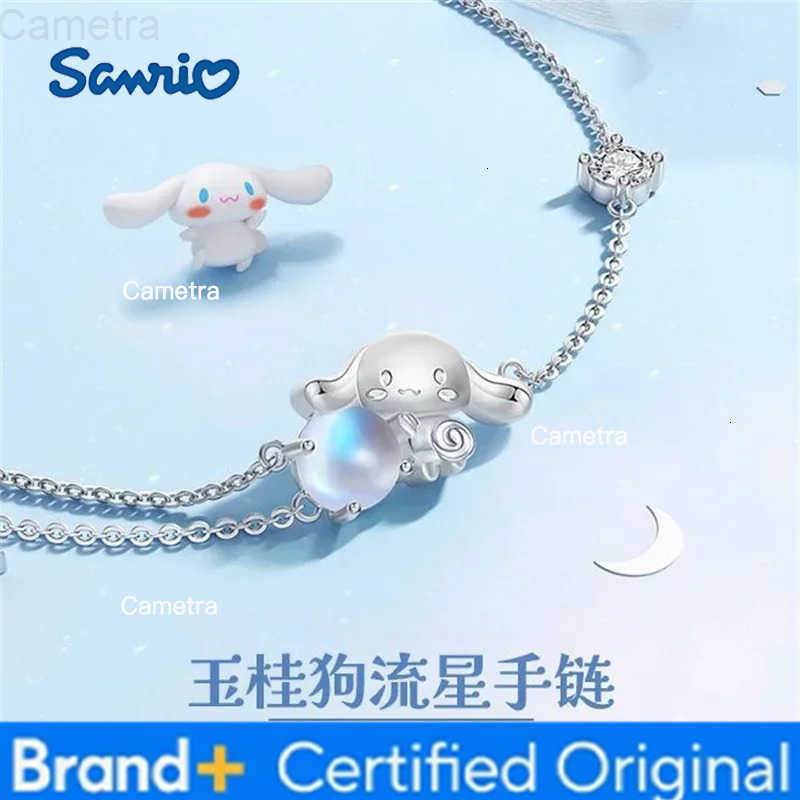 Sanrio Anime Kawaii Cinnamoroll Ins Fashion 925 Silver Bracelet Female Sweet Cute Luxury Hand Decoration Y2k Gifts for Girls H251229