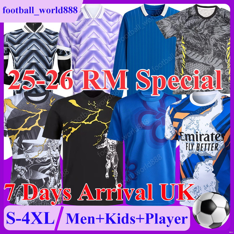 4XL Reals MaDridSoccer Jerseys Special 25 26 BELLINGHAM dragon 2025 football Shirts VINI JR. football kits BRAHIM Special Version RODRYGO Men Player Kids Kits Sets
