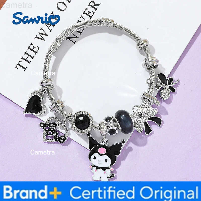 Sanrio Kuromi Silvery Bracelet for Girls Adjustable Creative Exquisite Bangle Jewelry Accessory Birthday Gift H251229