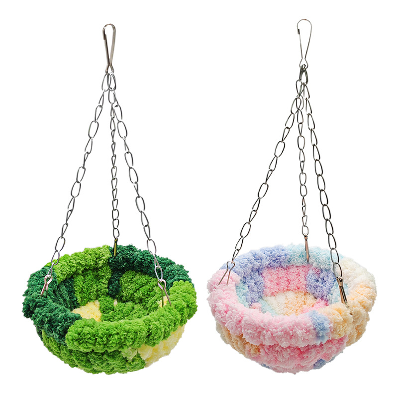 Bird Nest Cage Hammock Swing Warm Hatching House for Budgies Parakeets
