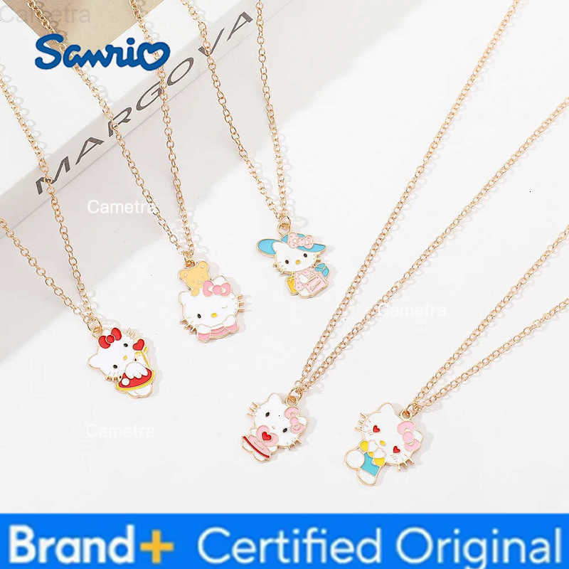 Sanrio Anime Figure Necklace Set Fashion Exquisite Hello Kitty Kuromi Neckchain Kawaii Birthday Jewelry Gifts for Best Friends H251229