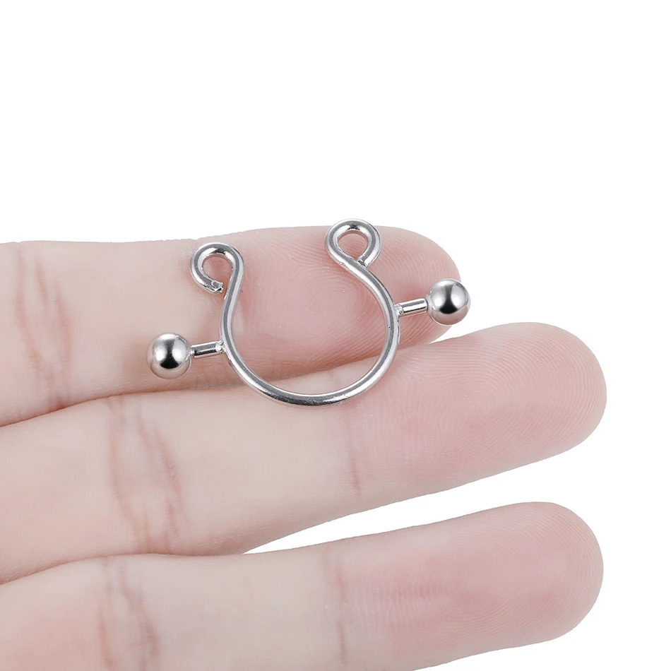 2pcs/lot Steel Sexy Nipple Clip Rings Charm Faux Nipple Shield Non Piercing Rings Body Jewelry for Women Gift 251224
