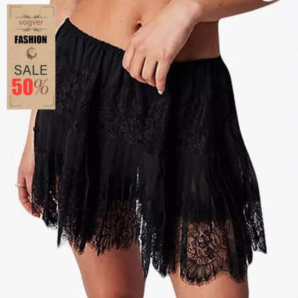 Women's Tiered Mini Skirt Sheer Ruffled Short Skirt Ballet Style Irregular Hem High Waist Skirt Sweet Girl Slimming